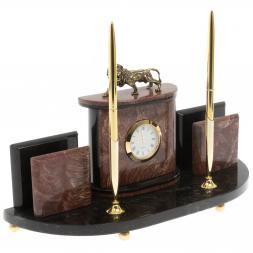 Настольный прибор "Лев" из лемезита