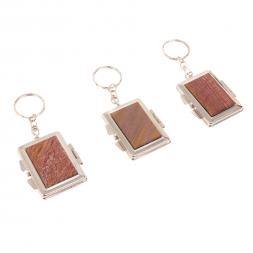 Складное зеркало брелок из яшмы прямоугольное