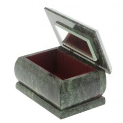 Шкатулка из шабровского змеевика 10х6,5х6 см