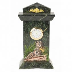 Часы "Волки" змеевик