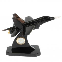 Сувенир "Самолет СУ - 34" из обсидиана и мрамора