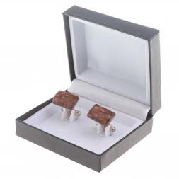 Запонки камень авантюрин прямоугольные