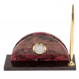 Настольный мини-набор "Овал" камень родонит