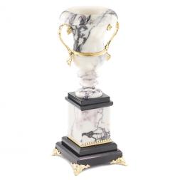 Ваза интерьерная "Медичи" камень белый мрамор