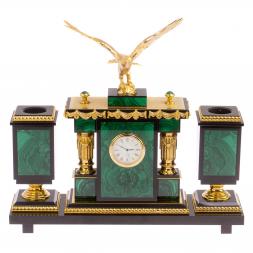 Письменный набор из малахита "Орел"