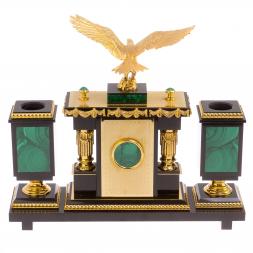 Письменный набор из малахита "Орел"