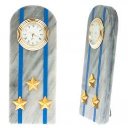 Часы-погон "Полковник МЮ" камень мрамор