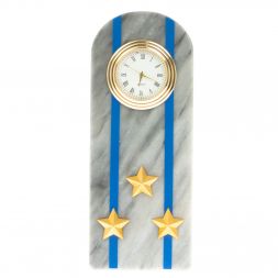 Часы-погон "Полковник МЮ" камень мрамор