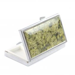 Таблетница на 3 отделения из змеевика цвет серебро