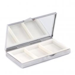 Таблетница на 3 отделения из змеевика цвет серебро