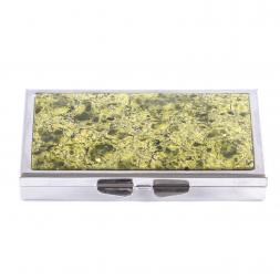 Таблетница на 3 отделения из змеевика цвет серебро