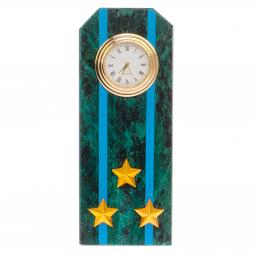 Часы "Погон полковник ВВС, ВКС, ВДВ" камень змеевик