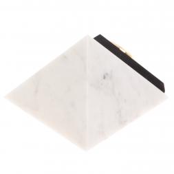 Часы настольные "Пирамида" мрамор долерит 11,5х11,5 см