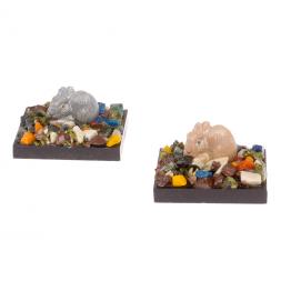 Сувенир "Заяц у камня" змеевик