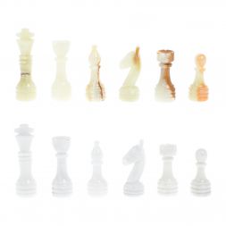 Каменные шахматы "Классические" доска 38х38 см оникс мрамор