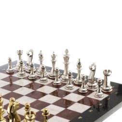 Шахматы турнирные "Стаунтон" доска 40х40 см мрамор лемезит