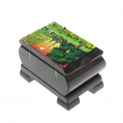 Шкатулка с расписной крышкой "Лето" 10х8х7 см