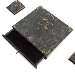 Настольный набор "Фемида" из змеевика