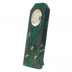 Часы-погон "Старший лейтенант прокуратуры РФ" камень змеевик