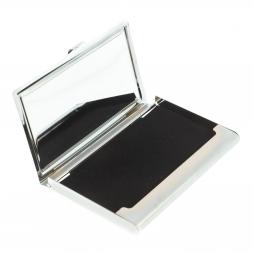 Карманная визитница из камня яшма змеиная цвет серебро