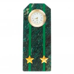 Часы-погон "Подполковник прокуратуры РФ" камень змеевик