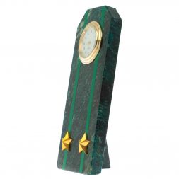 Часы-погон "Подполковник прокуратуры РФ" камень змеевик