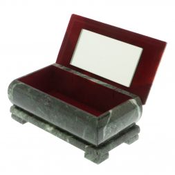 Шкатулка для денег "Купюра" с мозаикой из змеевика