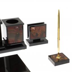 Настольный набор "Георгий Победоносец" из яшмы