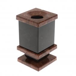 Подставка-стакан для ручек и карандашей из лемезита с Гербом РФ