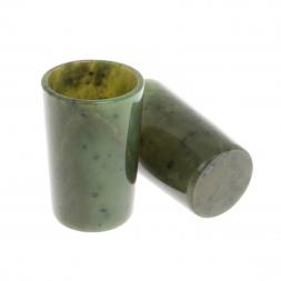 Набор стопок 2 шт из нефрита 4х4х6 см