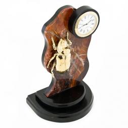 Часы "Жук" из яшмы