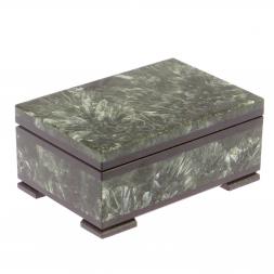 Шкатулка из камня серафинит 9х6х4 см