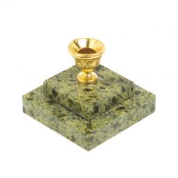 Подсвечник церковный из змеевика 4,5х4,5х3 см