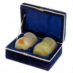 Набор стаканов из оникса в футляре 210 мл 7х9,5 см (3х4) 2 шт