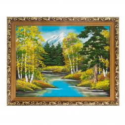 Картина "Осенний пейзаж" багет 51х41 см, каменная крошка