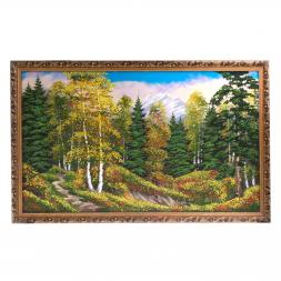 Картина "Осенний пейзаж" багет 68х108 см, каменная крошка