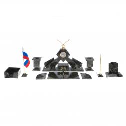 Письменный набор "Орел" камень змеевик