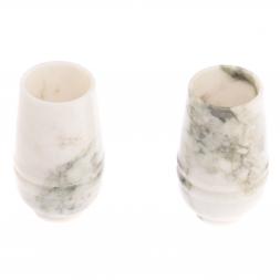 Набор стаканов "Семья" из газганского мрамора 2 шт 6,5х11 см