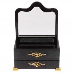 Ларец "Трюмо" на 2 ящика с зеркалом нефрит долерит