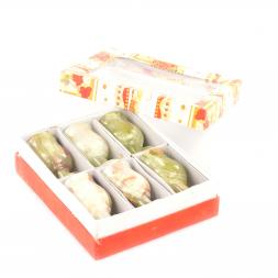 Набор сувенирных рюмок 50 мл на ножке 6 шт камень оникс 5х10 см в коробке (2х4)