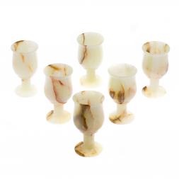 Набор рюмок из оникса в футляре 120 мл 6,5х12 см (2,5х5) 6 шт