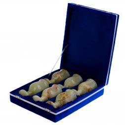 Набор рюмок из оникса в футляре 120 мл 6,5х12 см (2,5х5) 6 шт