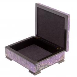 Шкатулка из чароита 12х10х4,5 см