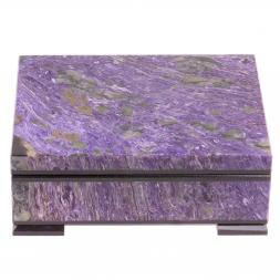 Шкатулка из чароита 12х10х4,5 см