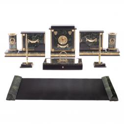 Письменный набор "Цезарь" с бюваром камень змеевик