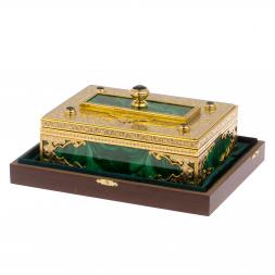 Малахитовая шкатулка "Гармония" Златоуст