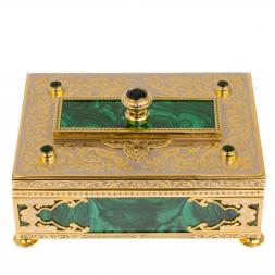 Малахитовая шкатулка "Гармония" Златоуст