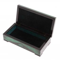 Шкатулка Купюрница из малахита 18х9х5 см