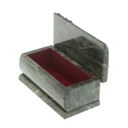 Шкатулка с росписью "Рассвет" камень змеевик 15х7,5х6 см