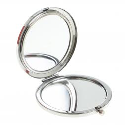 Зеркало круглое из камня амазонит цвет серебро